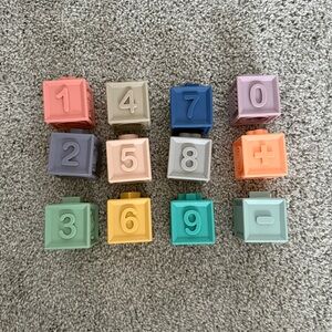 Infant toddler Soft Rubber blocks, Stacking blocks